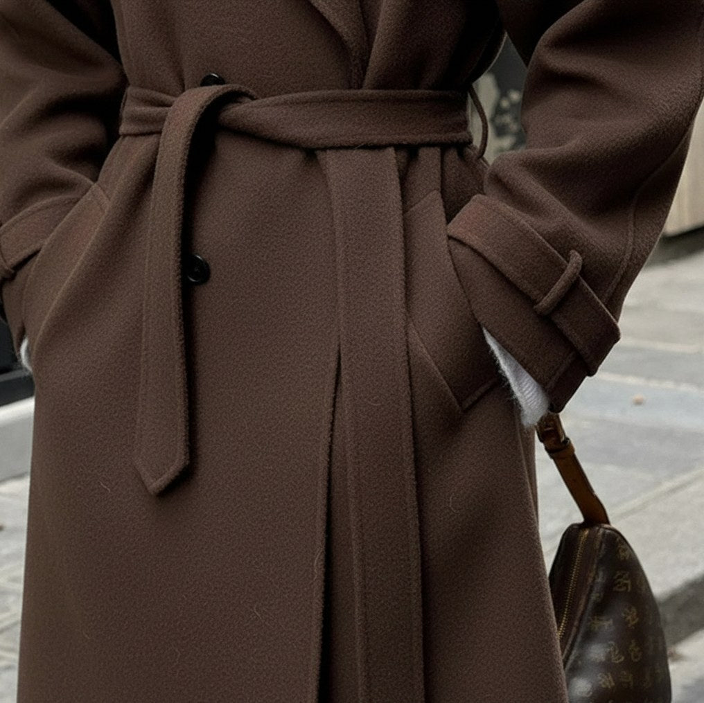Double Breasted Belted Trench Coat