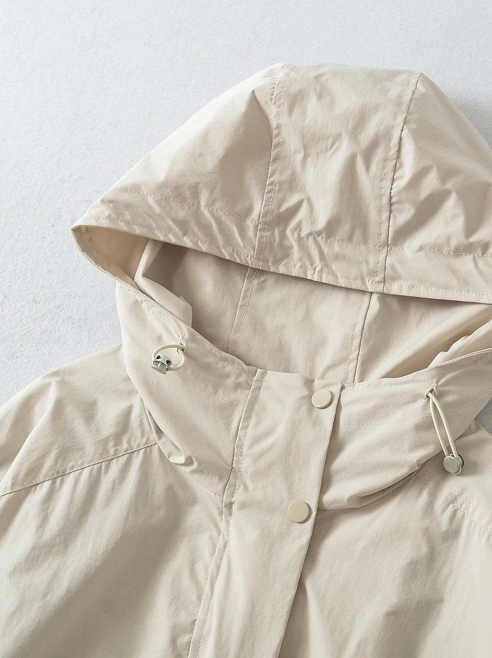 Hooded Button Front Jacket