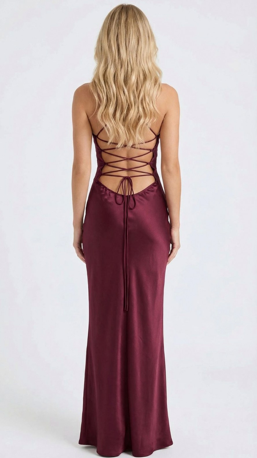 Satin Sequin Bustier Maxi Dress