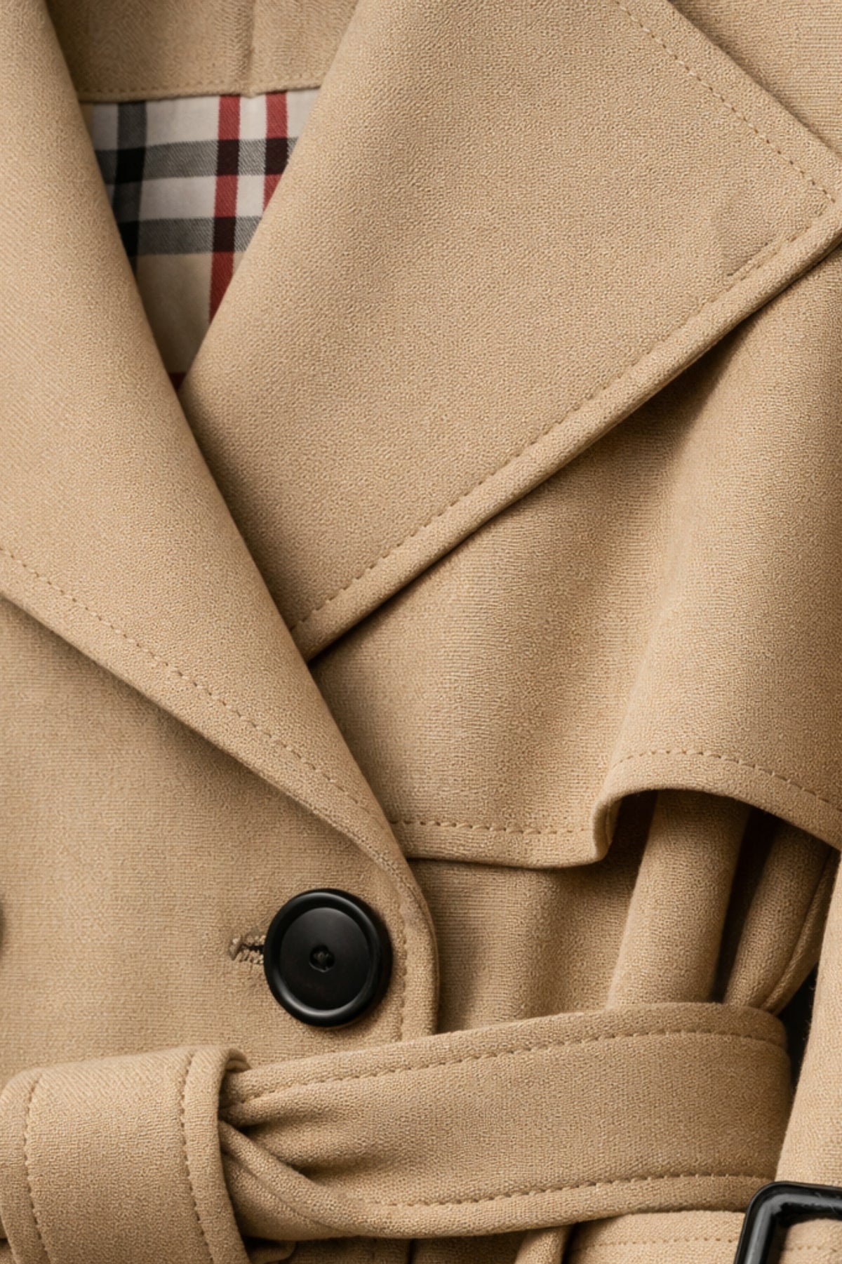 Belted Double Breasted Trench Coat