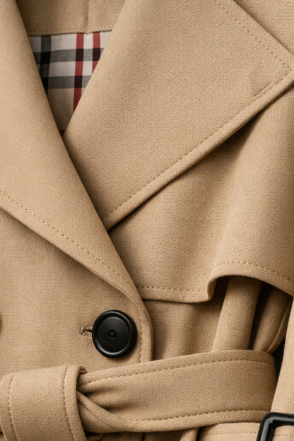 Belted Double Breasted Trench Coat