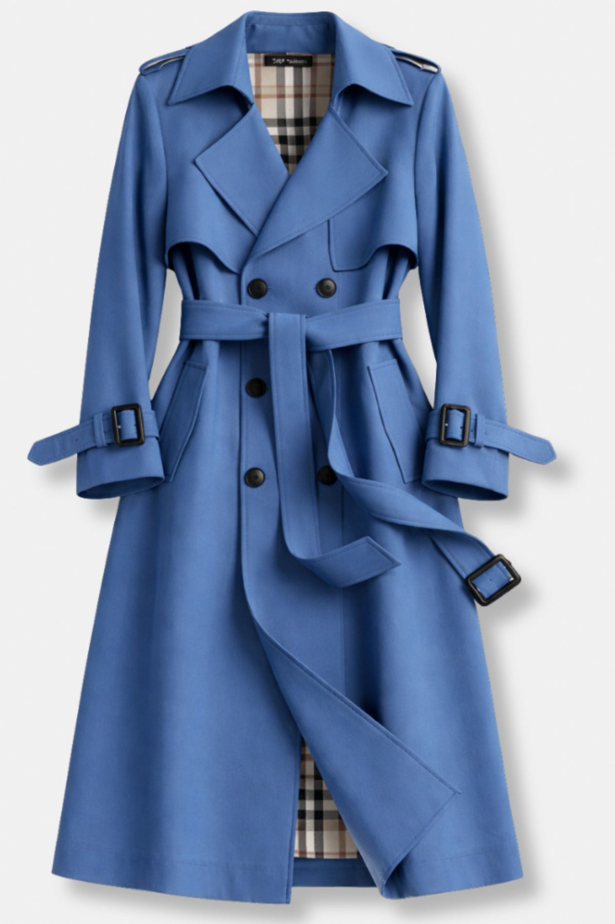 Belted Double Breasted Trench Coat