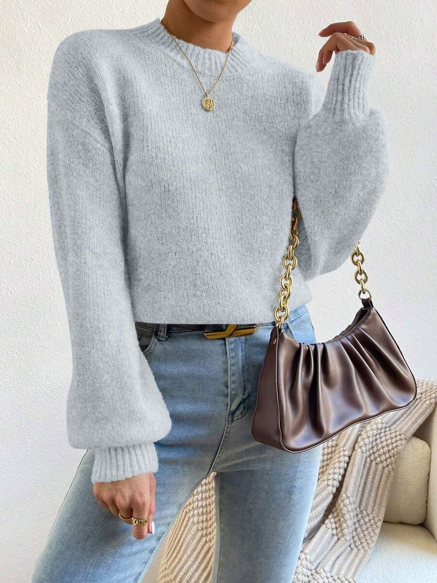 Cable Knit Balloon Sleeve Sweater