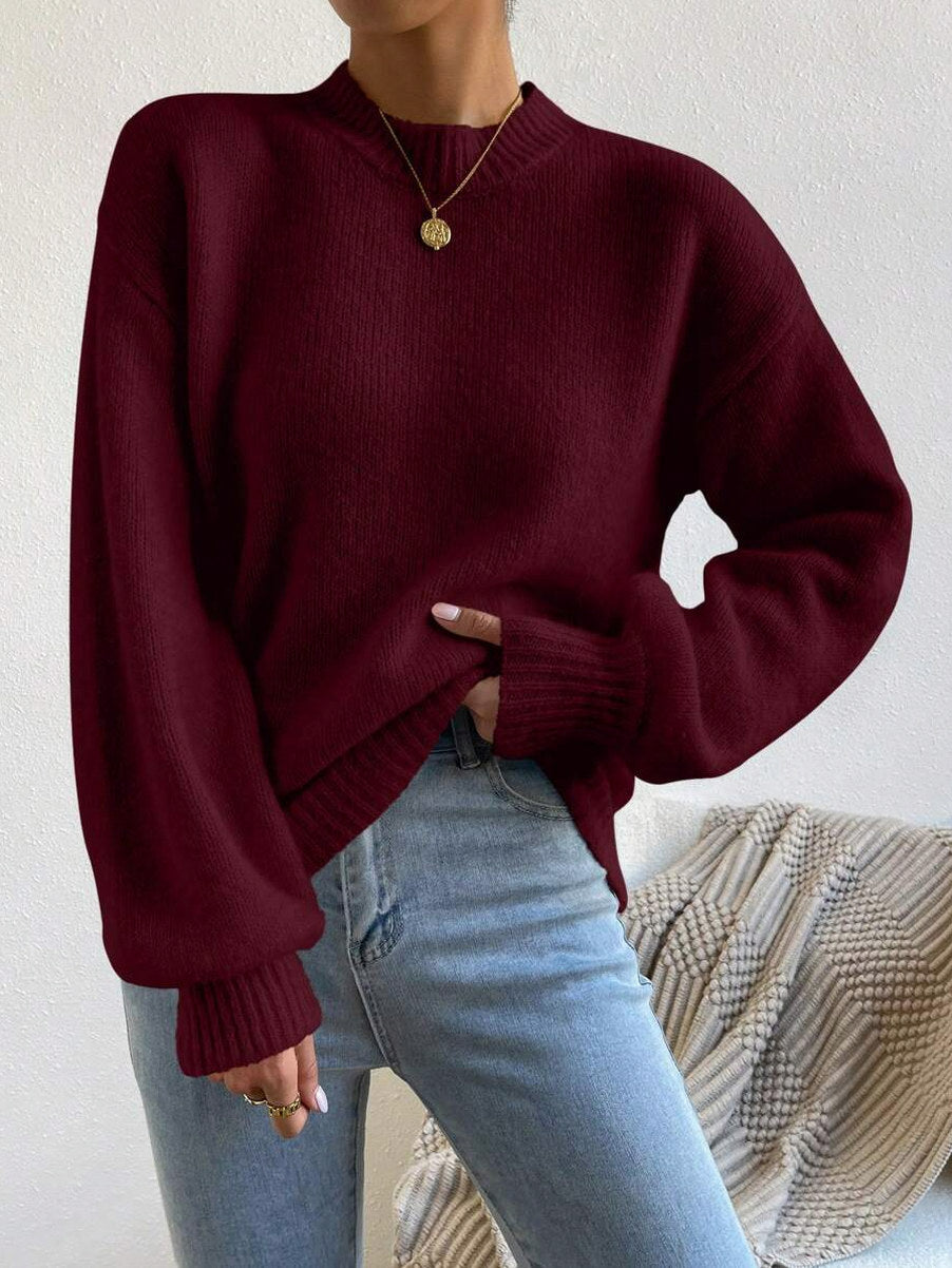 Cable Knit Balloon Sleeve Sweater
