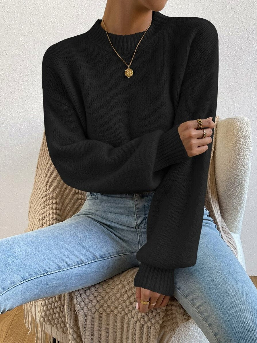 Cable Knit Balloon Sleeve Sweater