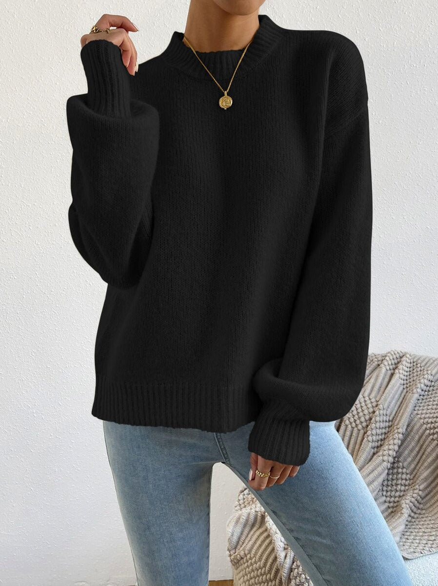 Cable Knit Balloon Sleeve Sweater
