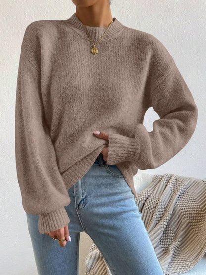 Cable Knit Balloon Sleeve Sweater