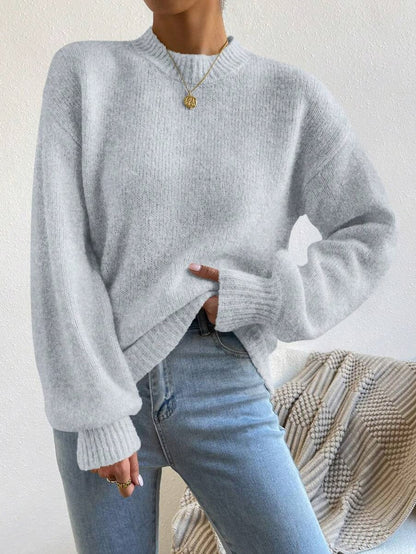 Cable Knit Balloon Sleeve Sweater