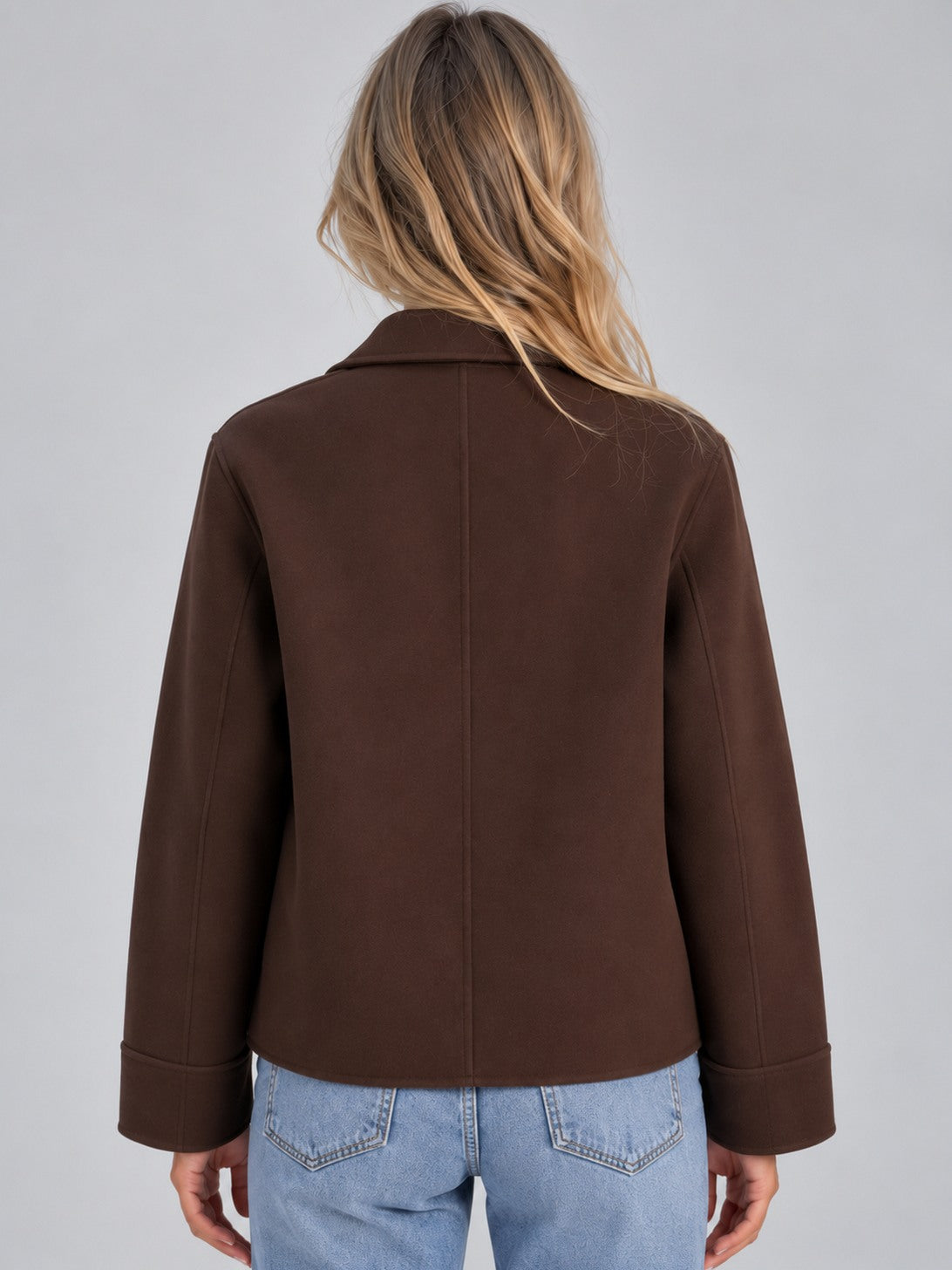 Collared Button Front Fleece Jacket