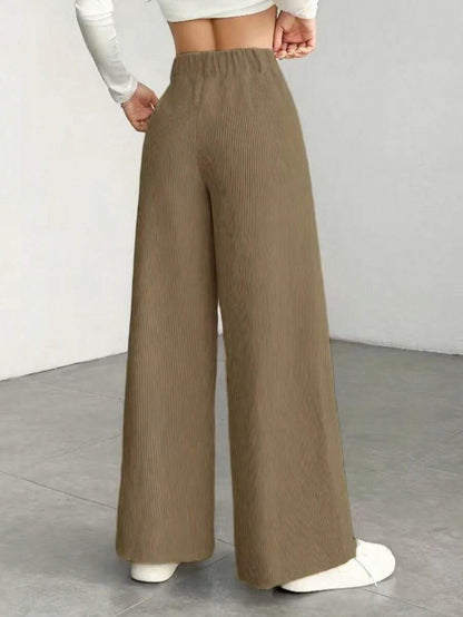 Corduroy High Waist Wide Leg Pants
