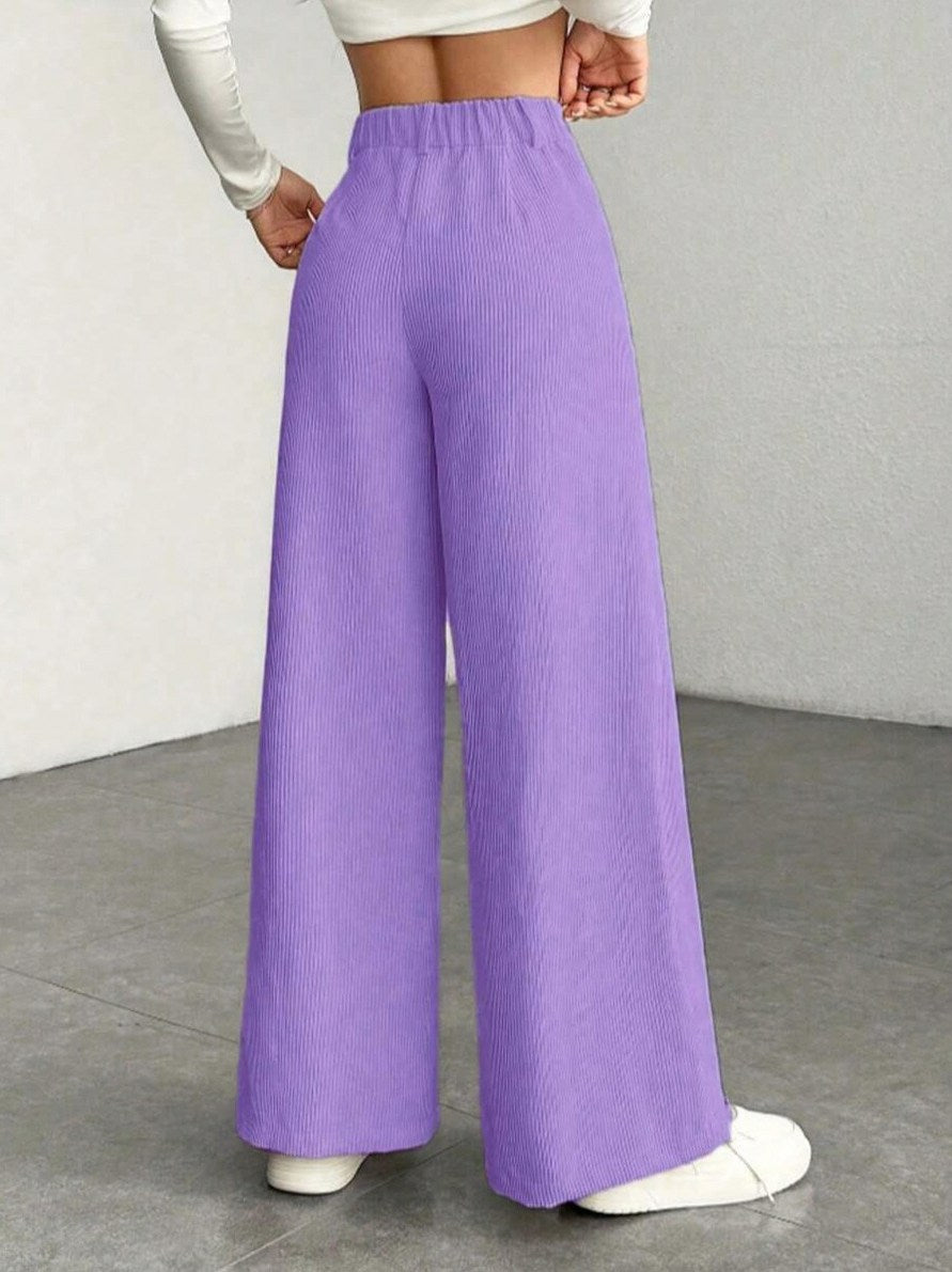 Corduroy High Waist Wide Leg Pants