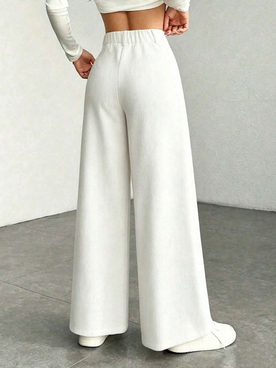 Corduroy High Waist Wide Leg Pants
