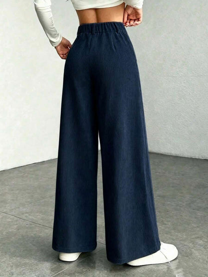 Corduroy High Waist Wide Leg Pants