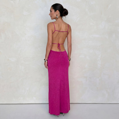 Knit Cutout Fitted Maxi Dress