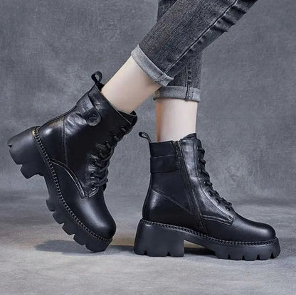 Lug Sole Combat Ankle Boots