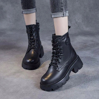 Lug Sole Combat Ankle Boots