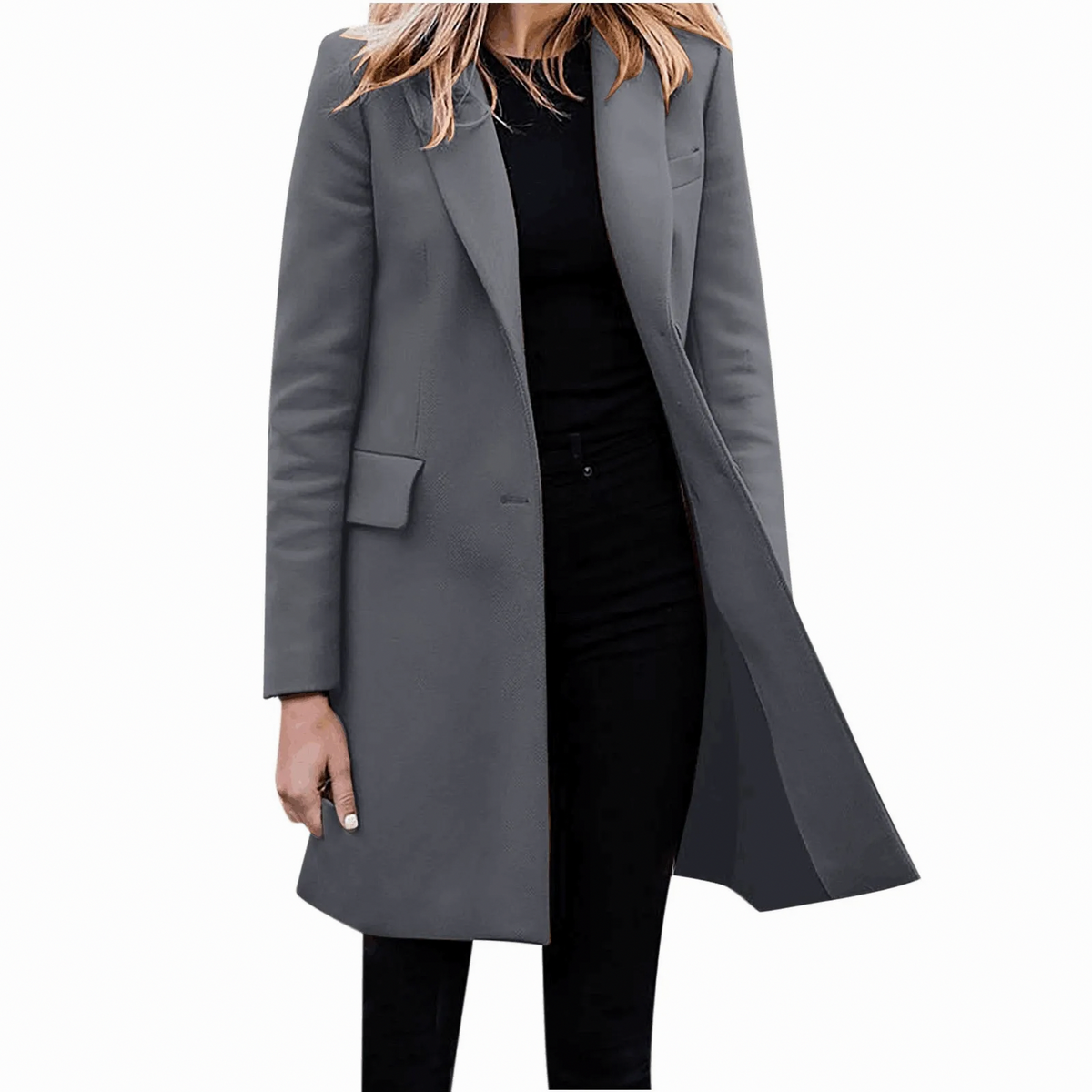 Notch Lapel Tailored Trench Coat