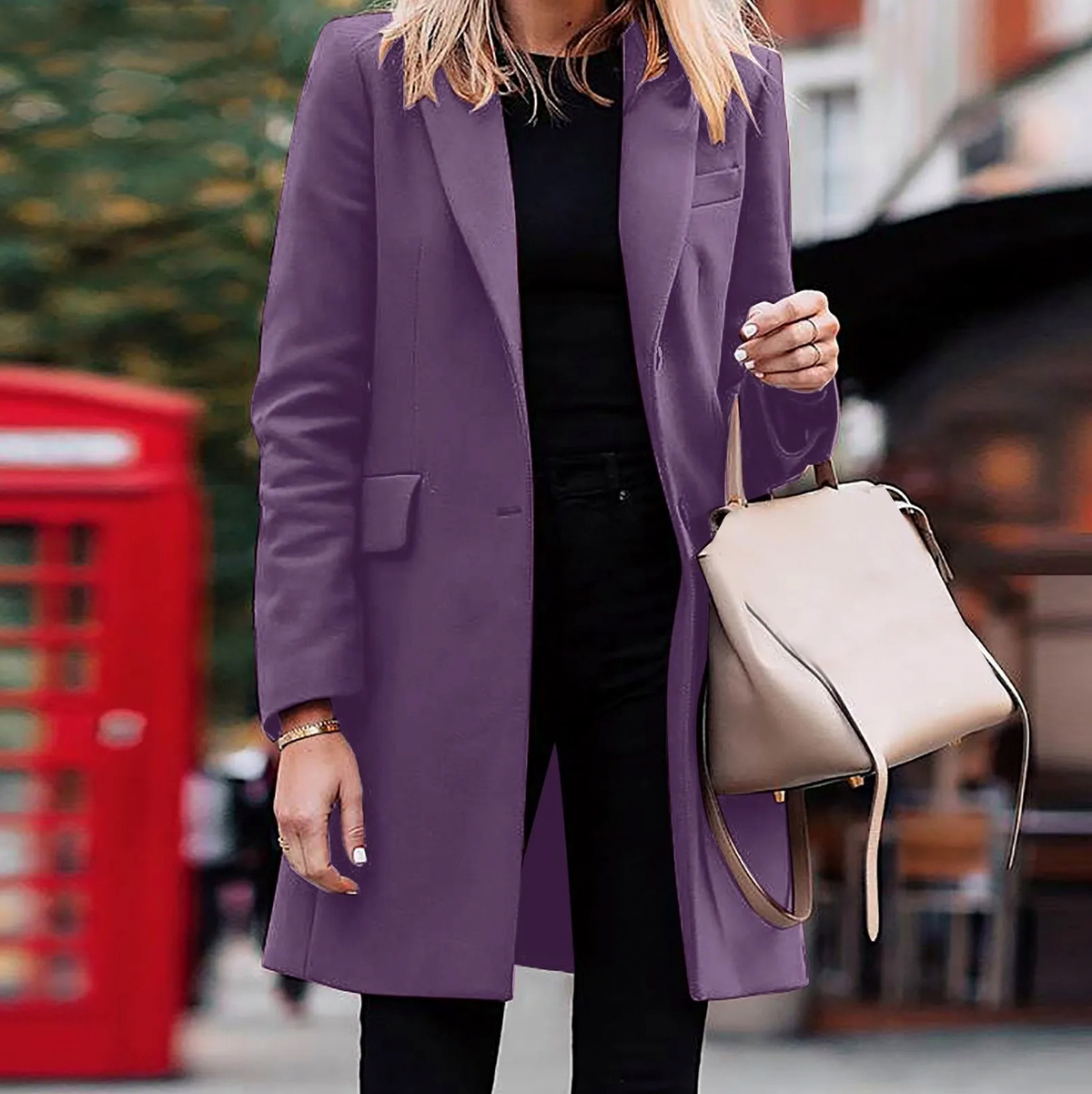 Notch Lapel Tailored Trench Coat