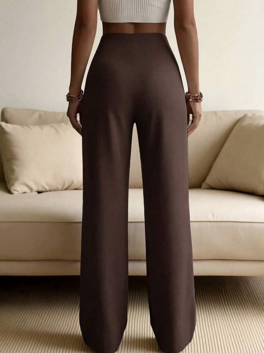 Pleated High Waist Wide Leg Pants