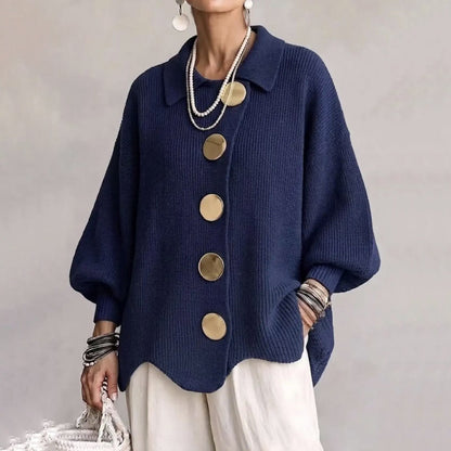 Ribbed Knit Button Cardigan