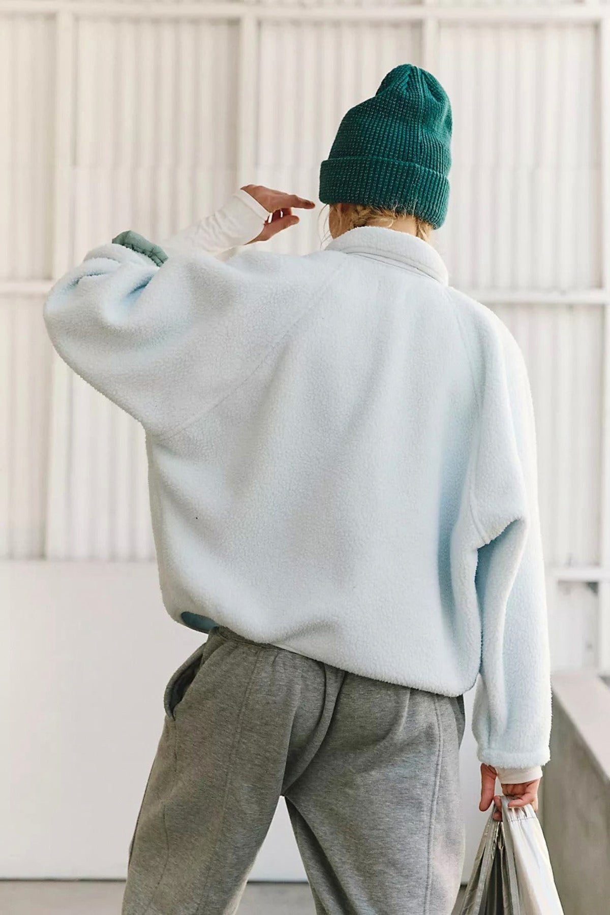 Sherpa Button Front Fleece Jacket