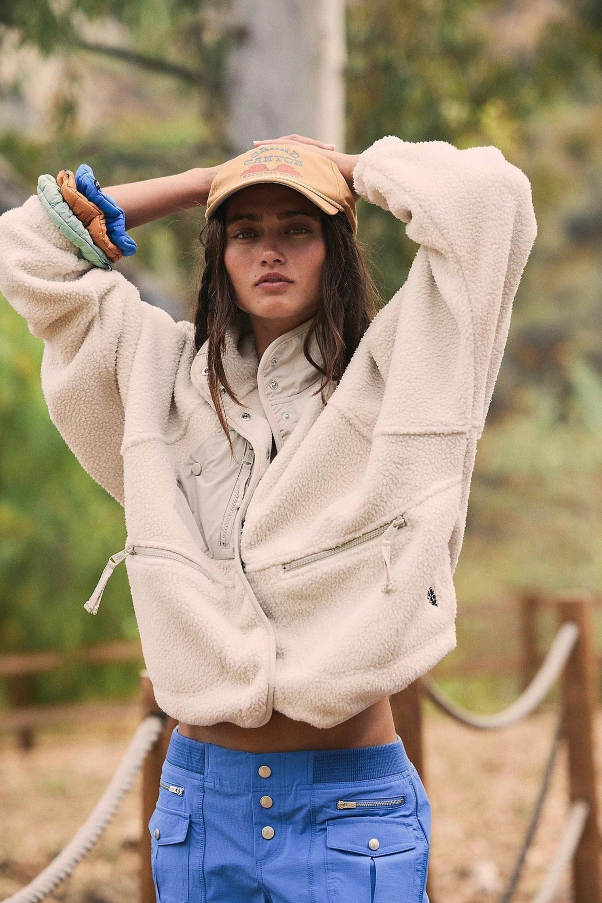 Sherpa Button Front Fleece Jacket