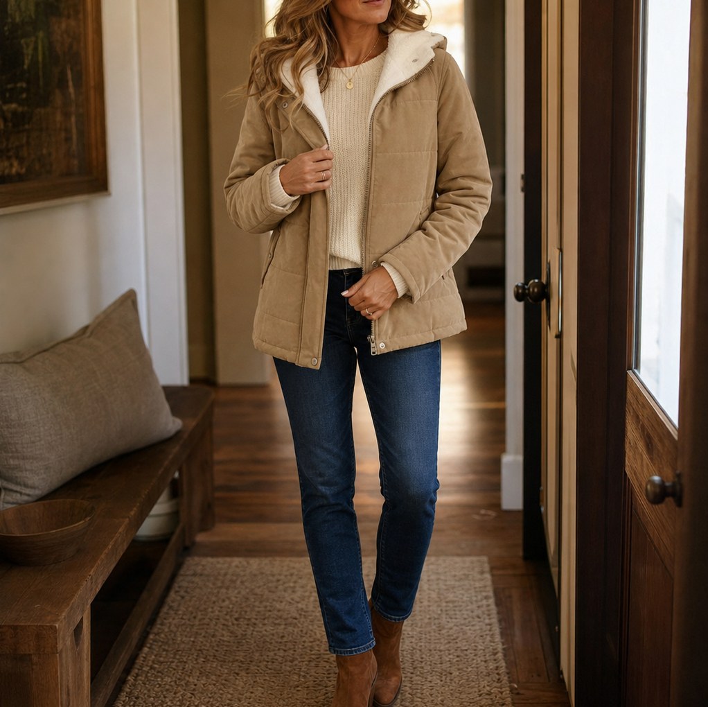 Sherpa Lined Hooded Jacket