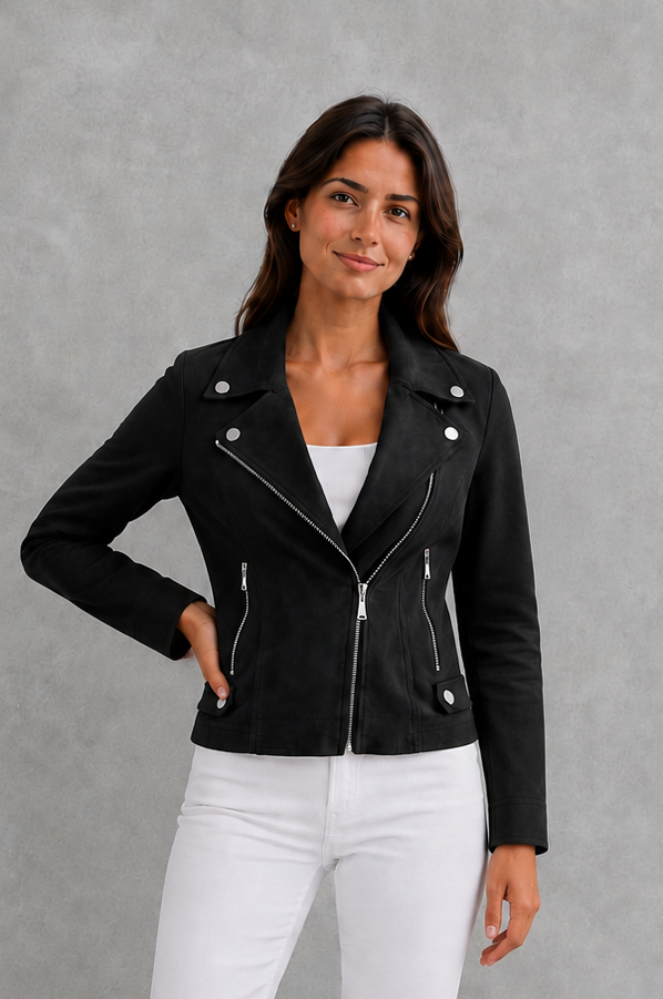 Suede Moto Jacket