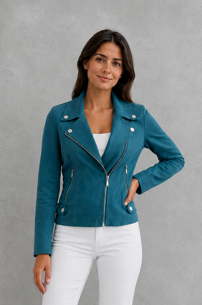 Suede Moto Jacket