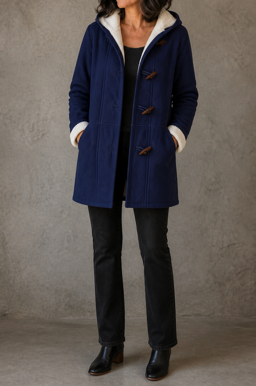 Suede Sherpa Lined Toggle Coat