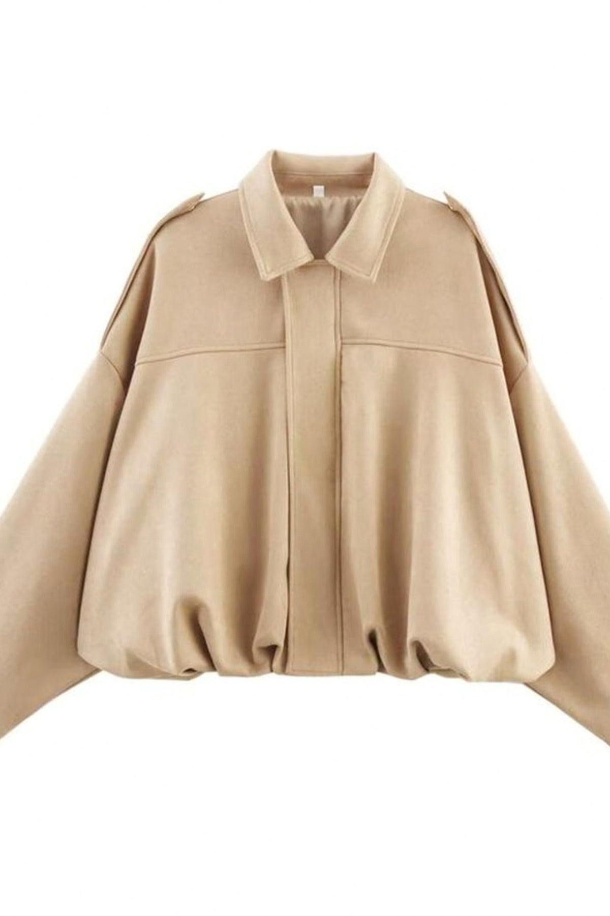 Suede Zip Front Cropped Jacket