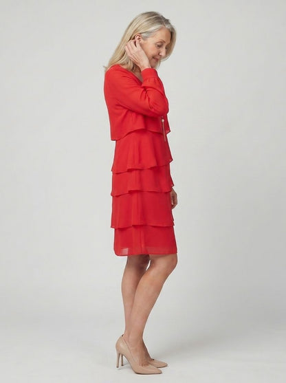 Tiered Long Sleeve Mini Dress