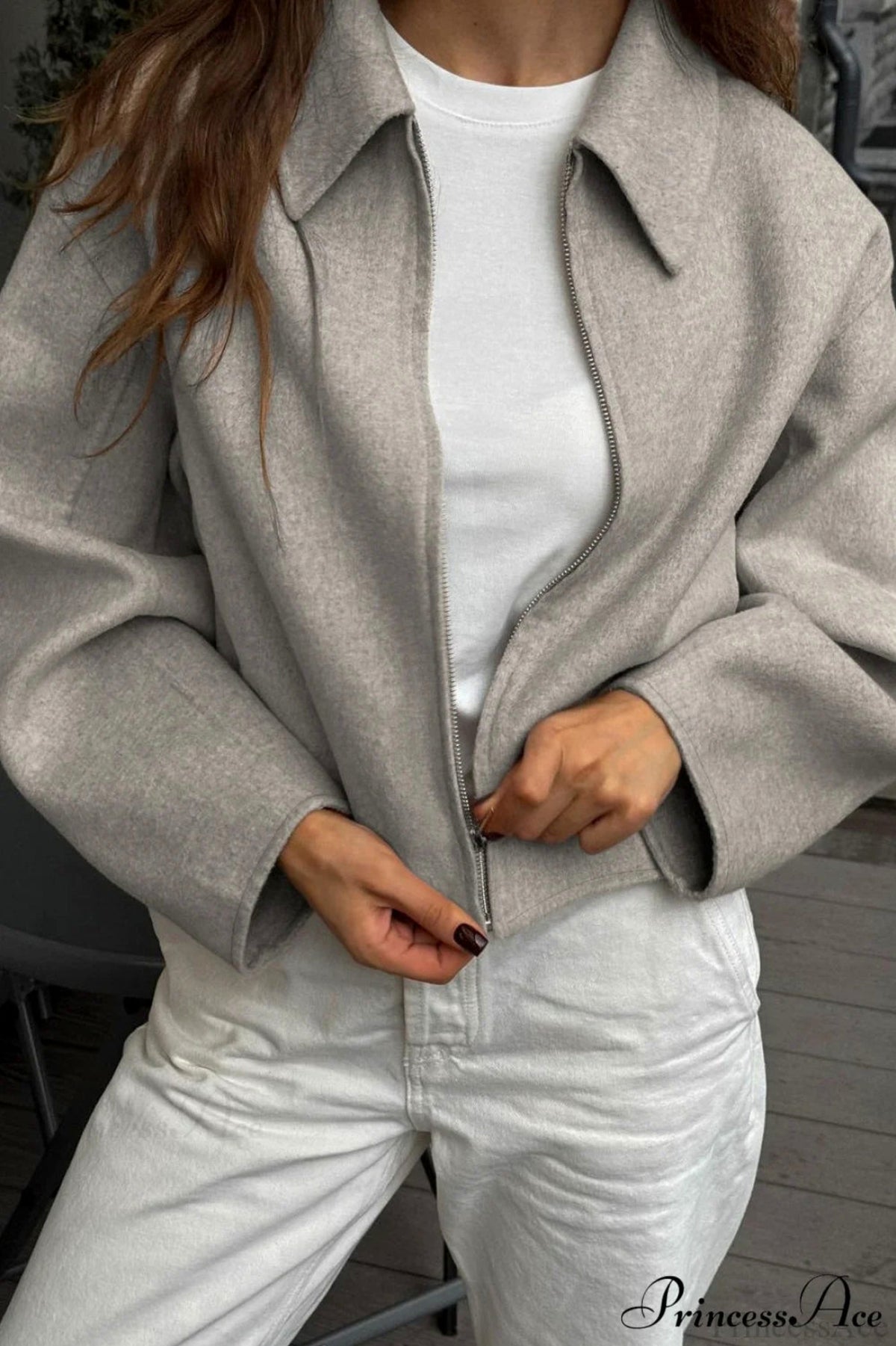 Tweed Long Sleeve Cropped Jacket