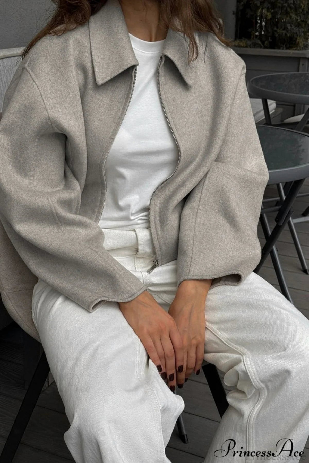 Tweed Long Sleeve Cropped Jacket